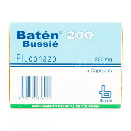 BATEN 200 MG 5 CAPSULAS (A)(DA)(PB) FLUCONAZOL
