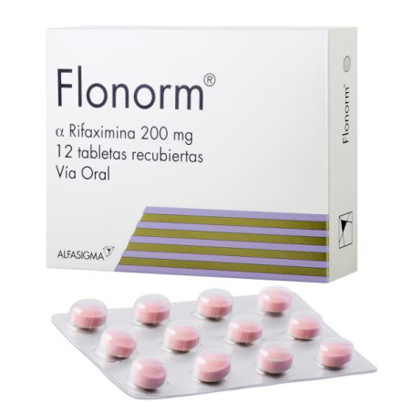 FLONORM 200 MG 12 TABLETAS RIFAXIMINA