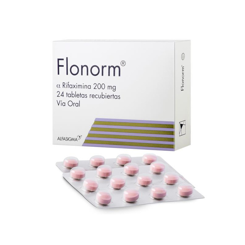 FLONORM 200 MG 24 TABLETAS RIFAXIMINA