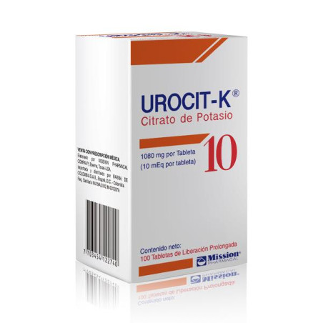 UROCIT K 10 MEQ FRASCO 100 TBS (A) CITRATO DE POTASIO