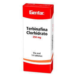 TERBINAFINA 250 MG 14 TABLETAS GF TERBINAFINA