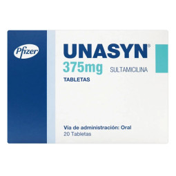 UNASYN 375 MG 20 TABLETAS (A)(DA) SULTAMICILINA