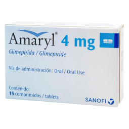 AMARYL 4 MG 15 COMPRIMIDOS (DA)(A) GLIMEPIRIDA