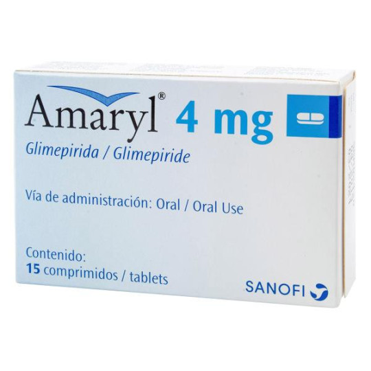 AMARYL 4 MG 15 COMPRIMIDOS (DA)(A) GLIMEPIRIDA