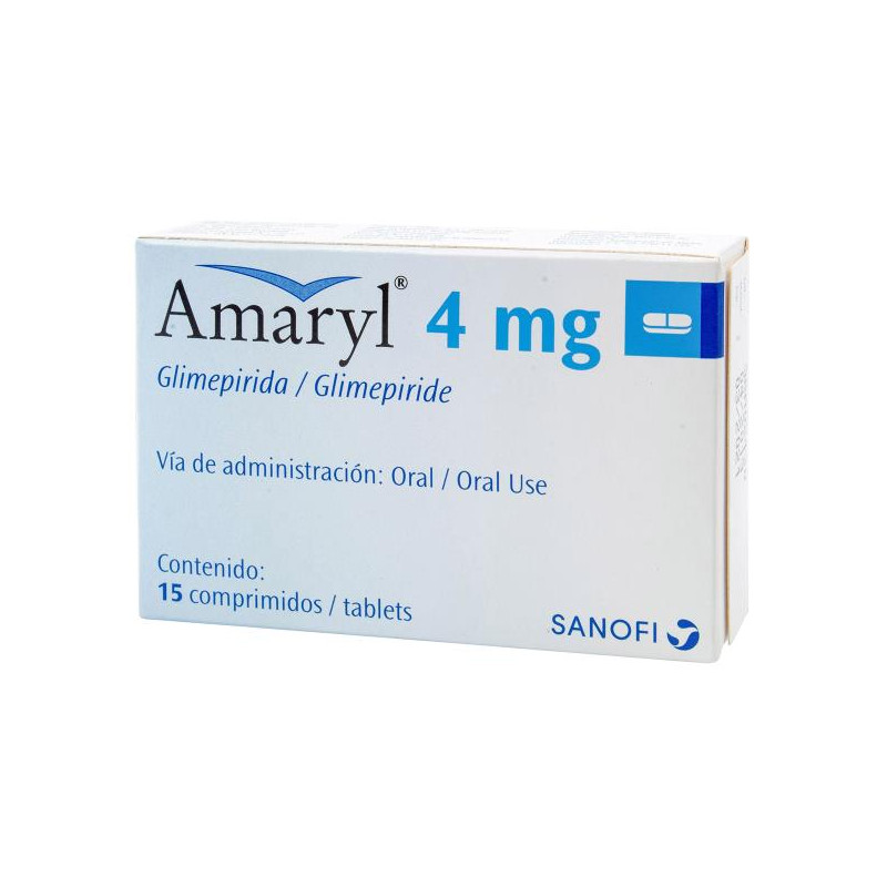AMARYL 4 MG 15 COMPRIMIDOS (DA)(A) GLIMEPIRIDA