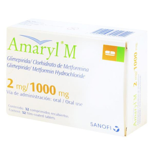 AMARYL M 2 MG/1000 MG 32 COMP (DA) GLIMEPIRIDA