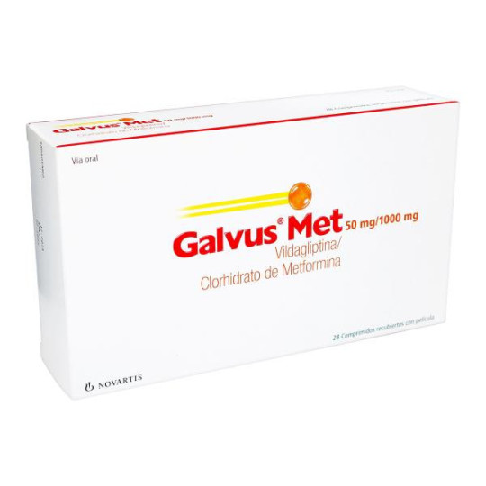 GALVUS MET 50 MG/1000 MG 28 COMP. VILDAGLIPTINA