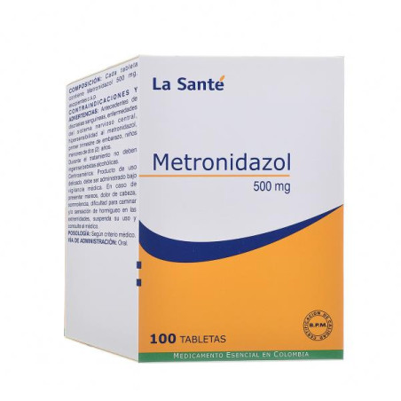 METRONIDAZOL 500 MG 100 TABLETAS LS METRONIDAZOL