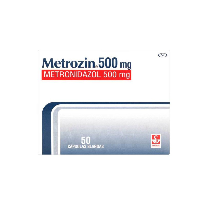 METROZIN 500 MG 50 CAPSULAS METRONIDAZOL