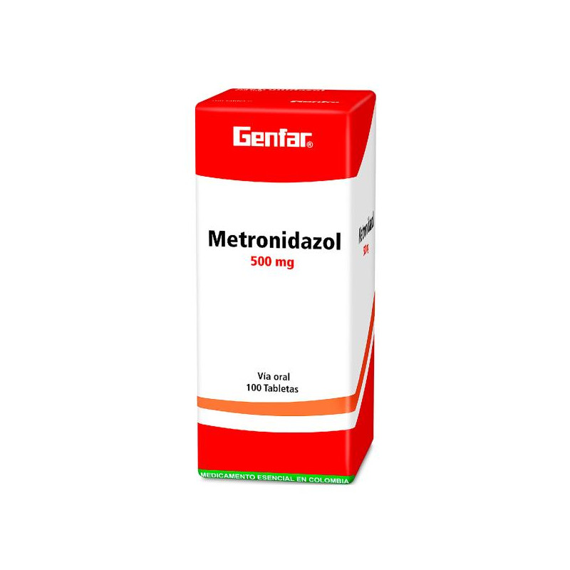 METRONIDAZOL 500 MG 100 TABLETAS GF METRONIDAZOL