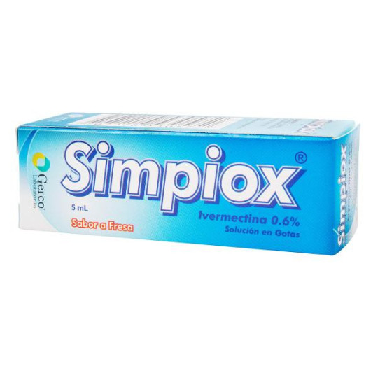 SIMPIOX 0.6% IVERMECTINA GOTAS 5 ML IVERMECTINA SIMPIOX 0.6% IVERMECTINA GOTAS 5 ML IVERMECTINA