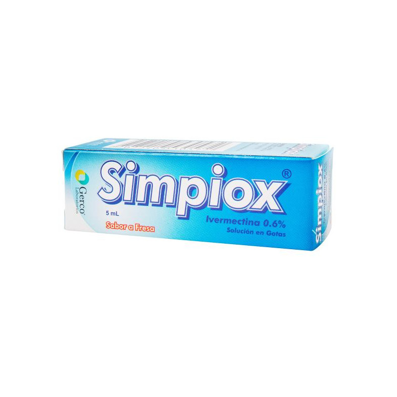 SIMPIOX 0.6% IVERMECTINA GOTAS 5 ML IVERMECTINA SIMPIOX 0.6% IVERMECTINA GOTAS 5 ML IVERMECTINA