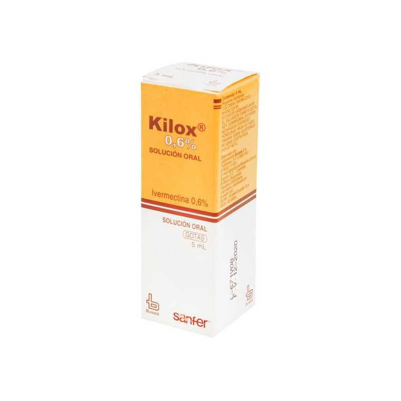 KILOX 0.6% GOTAS 5 ML IVERMECTINA KILOX 0.6% GOTAS 5 ML IVERMECTINA