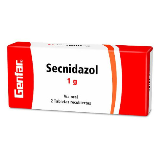 SECNIDAZOL 1 GR 2 TABLETAS GF SECNIDAZOL SECNIDAZOL 1 GR 2 TABLETAS GF SECNIDAZOL