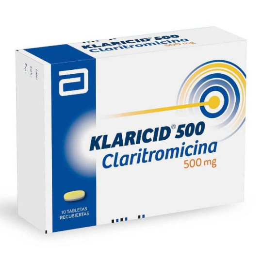 KLARICID 500 MG 10 TABLETAS (DA)(A) CLARITROMICINA