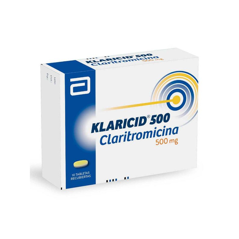 KLARICID 500 MG 10 TABLETAS (DA)(A) CLARITROMICINA