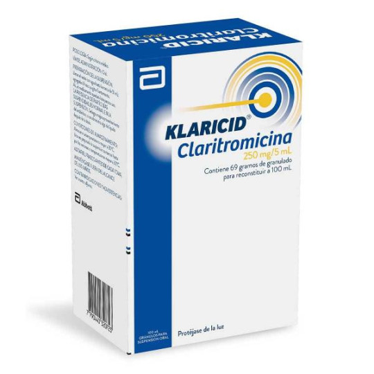 KLARICID 250 MG/5ML SUSP.100 ML (A)(DA) CLARITROMICINA