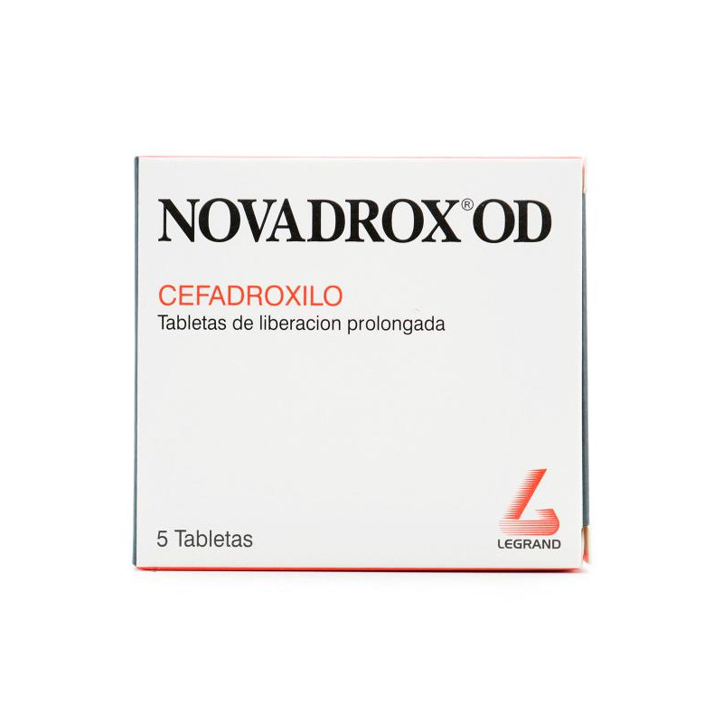 NOVADROX OD 5 TABLETAS (DA)(A) CEFADROXILO NOVADROX OD 5 TABLETAS (DA)(A) CEFADROXILO