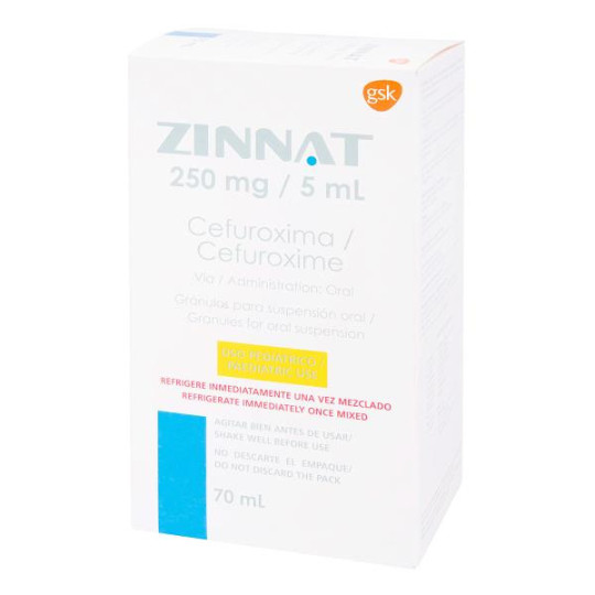 ZINNAT 250 MG SUSPENSION 70 ML (DA)(A) CEFUROXIME