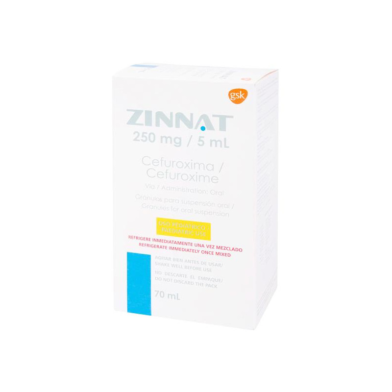 ZINNAT 250 MG SUSPENSION 70 ML (DA)(A) CEFUROXIME