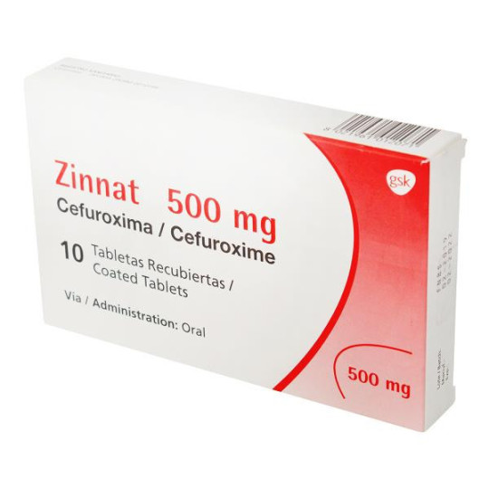 ZINNAT 500 MG 10 TABLETAS (DA)(A) CEFUROXIME