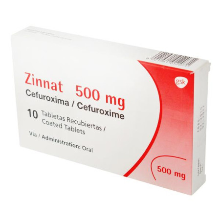 ZINNAT 500 MG 10 TABLETAS (DA)(A) CEFUROXIME