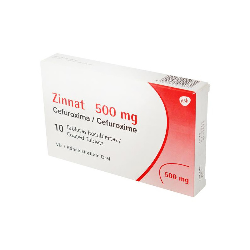 ZINNAT 500 MG 10 TABLETAS (DA)(A) CEFUROXIME