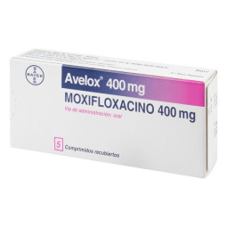 AVELOX 400 MG 5 TABLETAS (A) CLORHIDRATO DE MOXIFLOXACINO