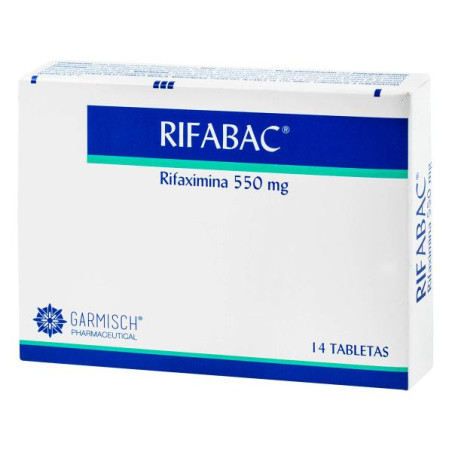 RIFABAC 550 MG 14 TABLETAS RIFAXIMINA 