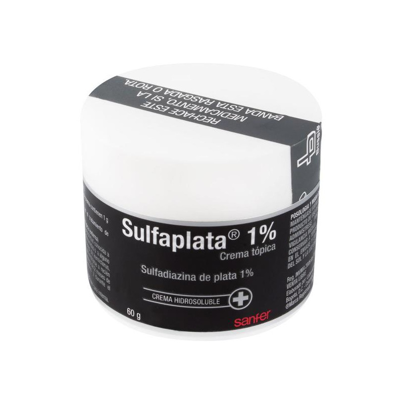 SULFAPLATA 1% CREMA 60 GR SULFADIAZINA DE PLATA SULFAPLATA 1% CREMA 60 GR SULFADIAZINA DE PLATA