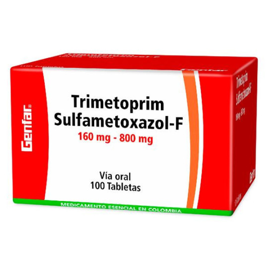 TRIMETOPRIM SULFA F 160-800 100 TBS GF TRIMETOPRIM-SULFAMETOXAZOL TRIMETOPRIM SULFA F 160-800 100 TBS GF TRIMETOPRIM-SULFAMETOXAZOL