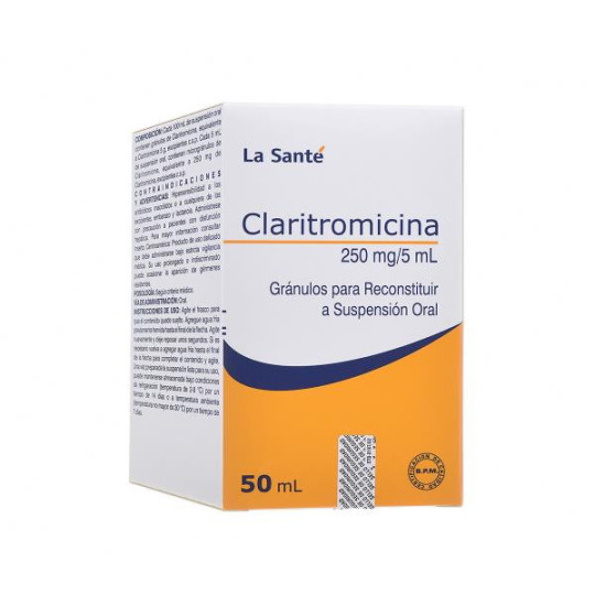 CLARITROMICINA 250 MG SUSP.50 ML LS CLARITROMICINA CLARITROMICINA 250 MG SUSP.50 ML LS CLARITROMICINA