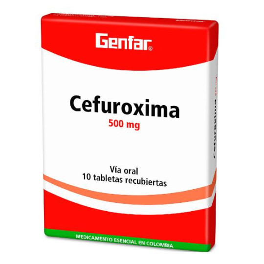 CEFUROXIMA 500 MG 10 TABLETAS GF CEFUROXIME