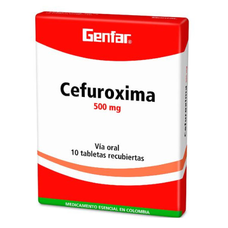 CEFUROXIMA 500 MG 10 TABLETAS GF CEFUROXIME