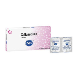 SULTAMICILINA 375 MG 10 TABLETAS MK SULTAMICILINA