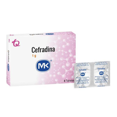 CEFRADINA 1 GR 6 TABLETAS MK CEFRADINA