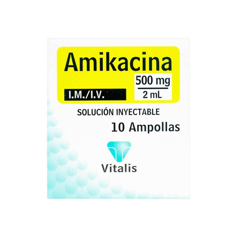 AMIKACINA 500 MG/2 ML 10 AMPOLLAS VT AMIKACINA