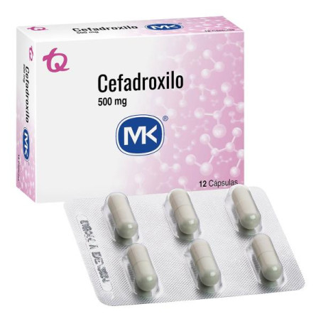 CEFADROXILO 500 MG 12 TABLETAS MK CEFADROXILO