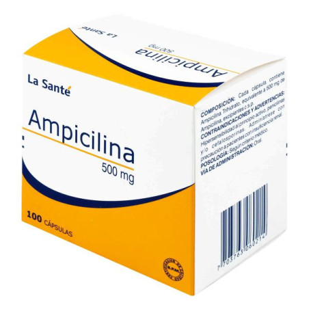 AMPICILINA 500 MG 100 CAPSULAS LS AMPICILINA