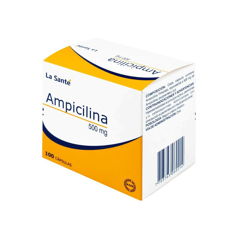 AMPICILINA 500 MG 100 CAPSULAS LS AMPICILINA