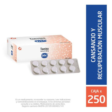 TIAMINA 300 MG 250 TABLETAS MK TIAMINA