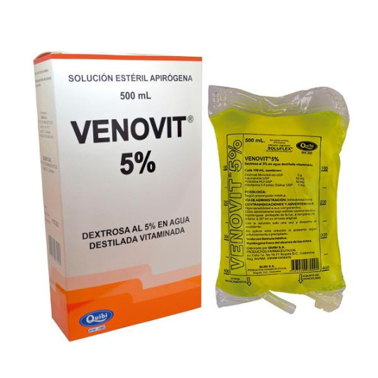 SUERO VENOVIT 5% A/D 500 ML BOLSA PIRIDOXINA-RIBOFLAMINA-NICOTINAMIDA SUERO VENOVIT 5% A/D 500 ML BOLSA PIRIDOXINA-RIBOFLAMINA-NICOTINAMIDA
