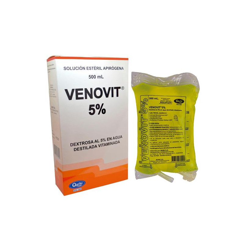 SUERO VENOVIT 5% A/D 500 ML BOLSA PIRIDOXINA-RIBOFLAMINA-NICOTINAMIDA SUERO VENOVIT 5% A/D 500 ML BOLSA PIRIDOXINA-RIBOFLAMINA-NICOTINAMIDA