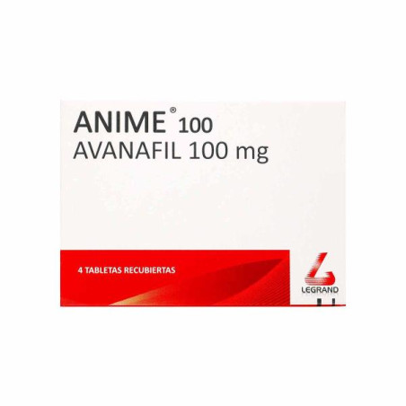 ANIME 100 MG 4 TABLETAS (A) AVANAFIL