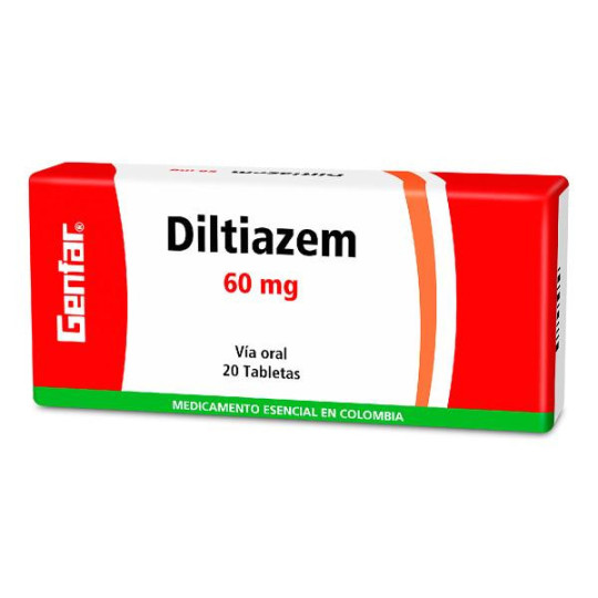 DILTIAZEM 60 MG 20 TABLETAS GF DILTIAZEM