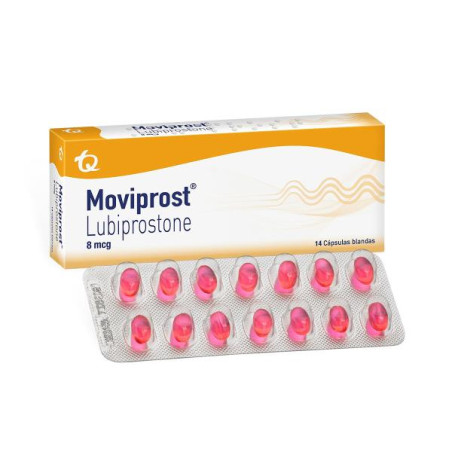 MOVIPROST 8 MICROGRAMOS 14 CAP.BLA LUBIPROSTONE