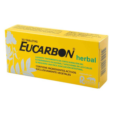 EUCARBON HERBAL 30 TABLETAS HOJAS DE SEN