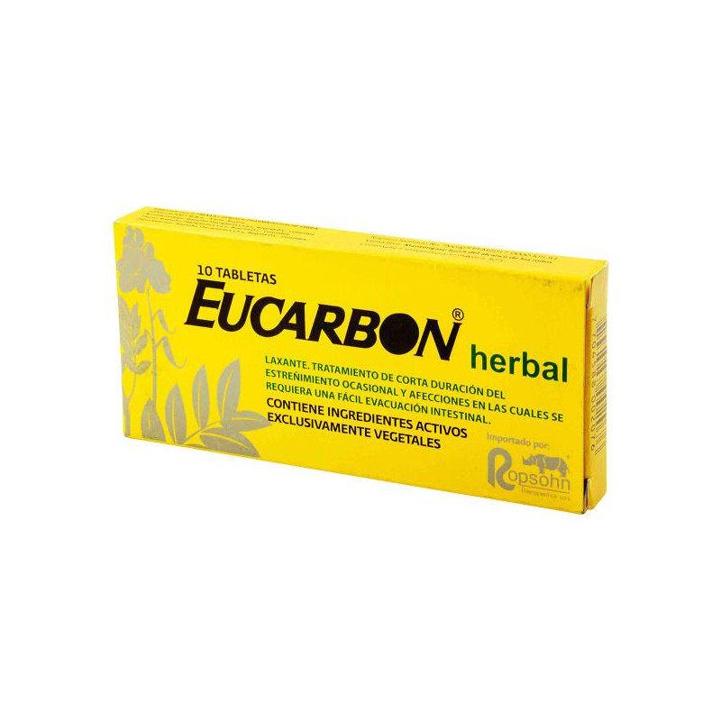 EUCARBON HERBAL 10 TABLETAS HOJAS DE SEN 