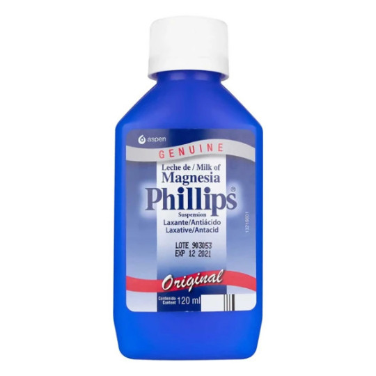 LECHE DE MAGNESIA PHILLIPS 120 ML HIDROXIDO DE MAGNESIO LECHE DE MAGNESIA PHILLIPS 120 ML HIDROXIDO DE MAGNESIO