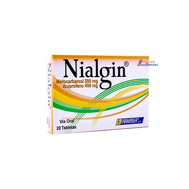 NIALGIN 20 TABLETAS IBUPROFENO 400 GR METOCARBAMOL